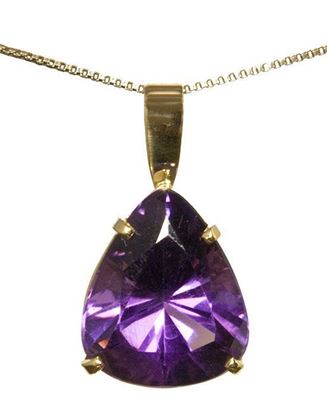 Handcrafted 14k Amethyst Pendant