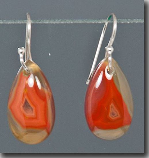 Botswana Agate Drop Earrings on sterling wires