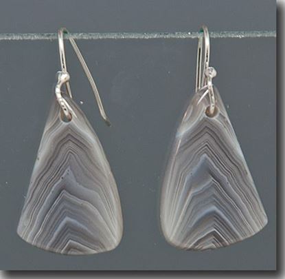 Botswana Agate Drop Earrings on sterling wires