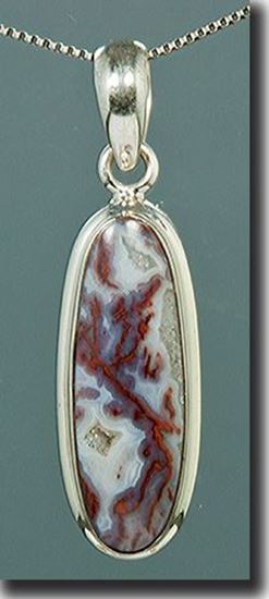 Paul Bunyan Plume Agate Pendant