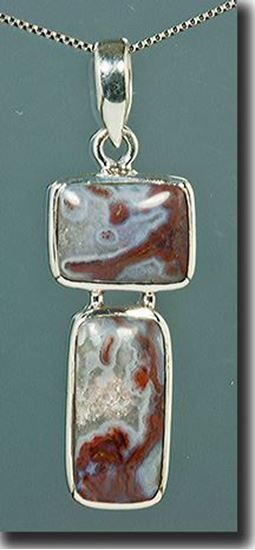 Paul Bunyan Plume Agate Pendant