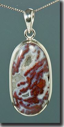 Paul Bunyan Plume Agate Pendant