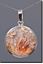 Regency Rose Plume Agate Silver Pendant