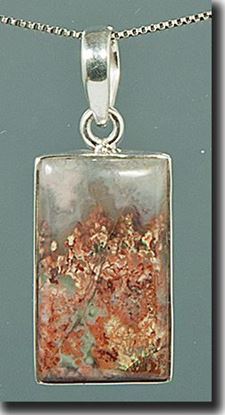 Prudent Man Plume Agate Silver Pendant