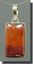 Mexican Flame Agate Silver Pendant