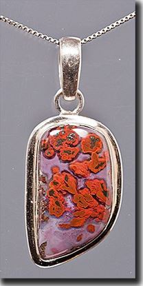 Woodward Ranch Plume Agate Silver Pendant