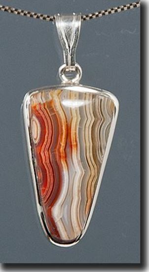 Mexican Crazy Lace Agate Pendant