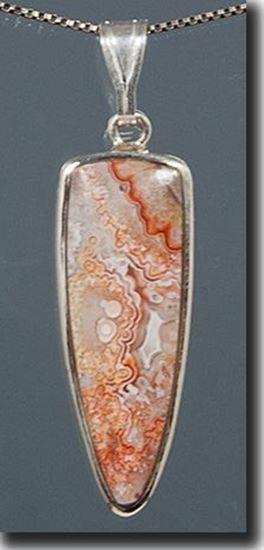 Mexican Crazy Lace Agate Pendant