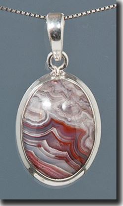 Mexican Crazy Lace Agate Pendant