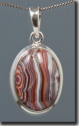 Mexican Crazy Lace Agate Pendant