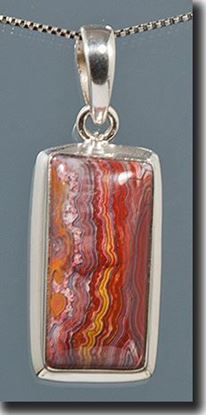 Mexican Crazy Lace Agate Pendant