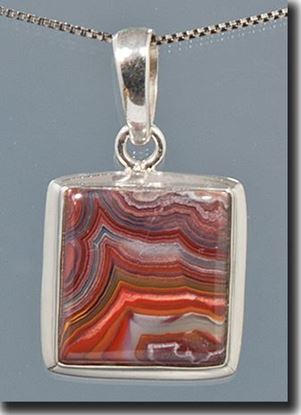 Mexican Crazy Lace Agate Pendant