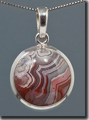 Mexican Crazy Lace Agate Pendant