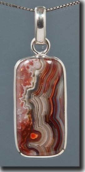 Mexican Crazy Lace Agate Pendant