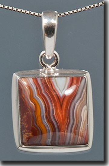 Mexican Crazy Lace Agate Pendant