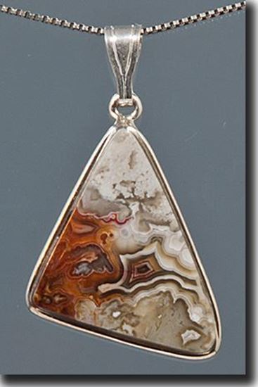 Mexican Crazy Lace Agate Pendant