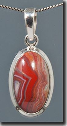 Mexican Crazy Lace Agate Pendant