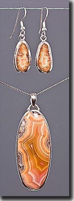 Laguna Agate Earrings & Pendant