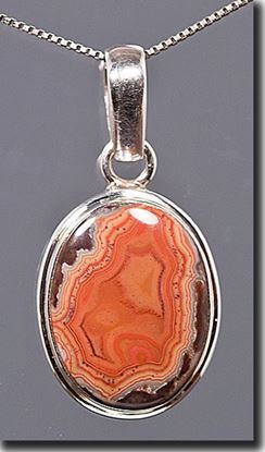 Dryhead Agate Silver Pendant