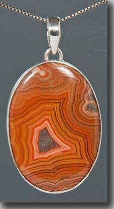 Dryhead Agate Silver Pendant