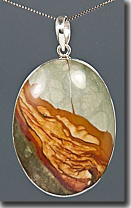 Rocky Butte Picture Jasper Silver Pendant