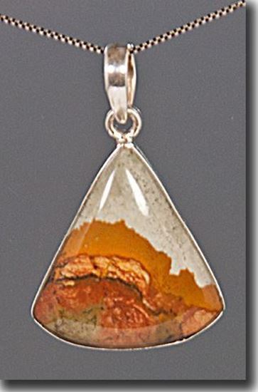 Rocky Butte Picture Jasper Silver Pendant