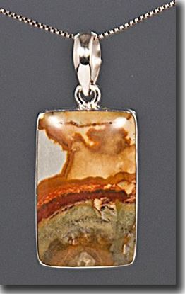 Rocky Butte Picture Jasper Silver Pendant