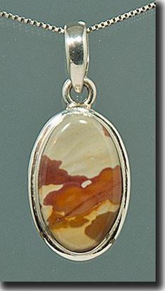 Owyhee War Bonnet Picture Jasper Silver Pendant