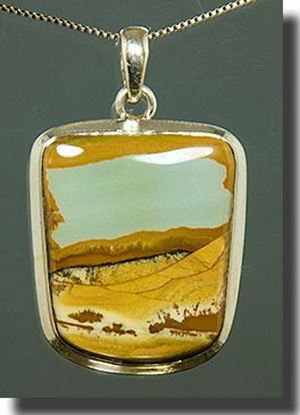 Owyhee LED Picture Jasper Silver Pendant