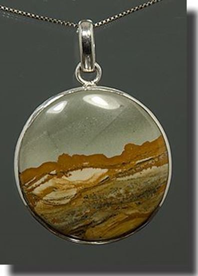 Owyhee LED Picture Jasper Silver Pendant