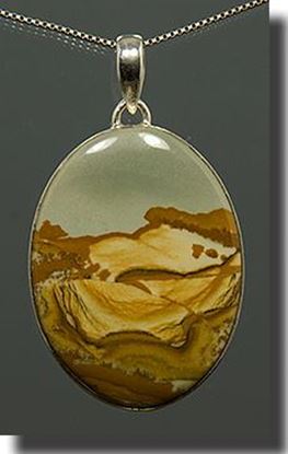 Owyhee LED Picture Jasper Silver Pendant