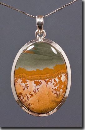 Owyhee LED Picture Jasper Silver Pendant