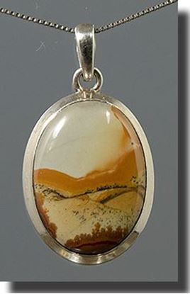 Owyhee LED Picture Jasper Silver Pendant