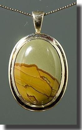 Owyhee LED Picture Jasper Silver Pendant