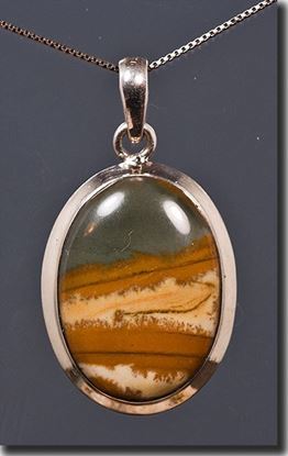 Owyhee LED Picture Jasper Silver Pendant