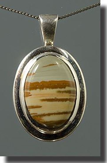 Owyhee LED Picture Jasper Silver Pendant