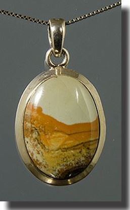 Owyhee LED Picture Jasper Silver Pendant