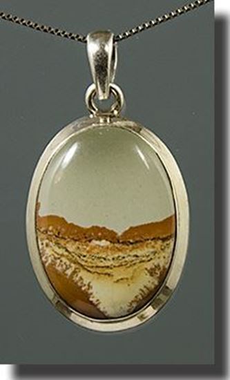 Owyhee LED Picture Jasper Silver Pendant