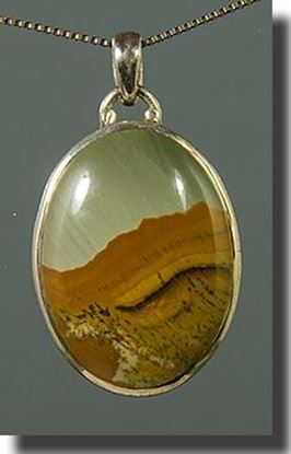 Owyhee LED Picture Jasper Silver Pendant