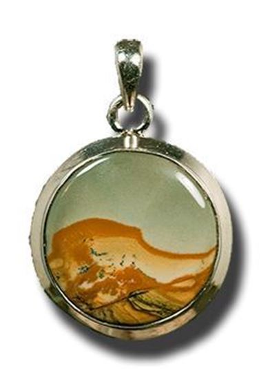 Owyhee LED Picture Jasper Silver Pendant