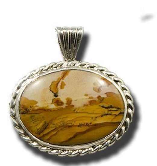 Owyhee LED Picture Jasper Silver Pendant