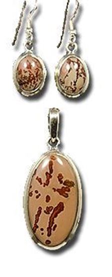 Owyhee Chinese Dendritic Picture Jasper Silver Pendant