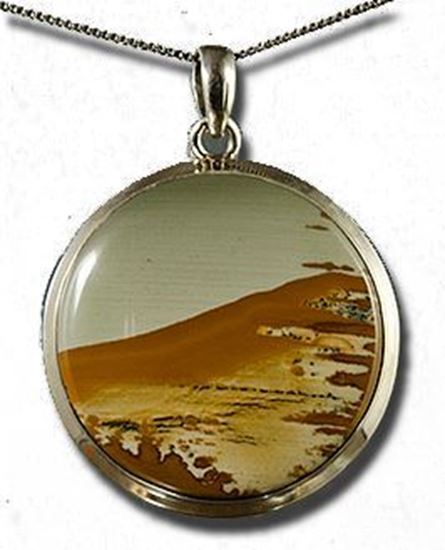 Owyhee LED Picture Jasper Silver Pendant