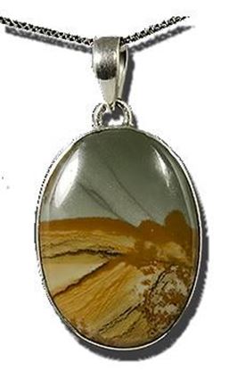 Owyhee LED Picture Jasper Silver Pendant