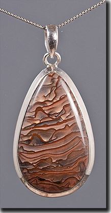 	 Oregon Deschutes Picture Jasper Silver Pendant