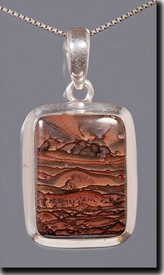 Oregon Deschutes Picture Jasper Silver Pendant