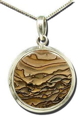 Oregon Deschutes Picture Jasper Silver Pendant