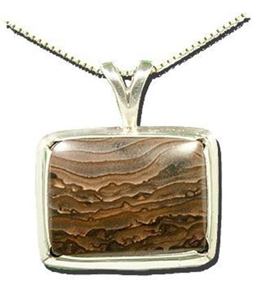 Oregon Deschutes picture Jasper silver Pendant