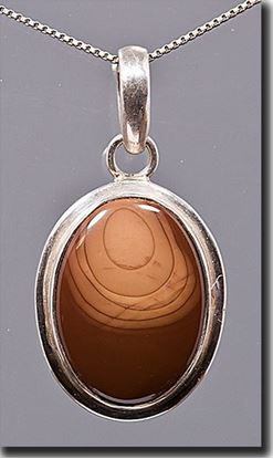 Idaho Bruneau Picture Jasper Silver Pendant