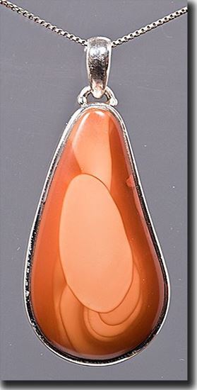 Idaho Bruneau Picture Jasper Silver Pendant